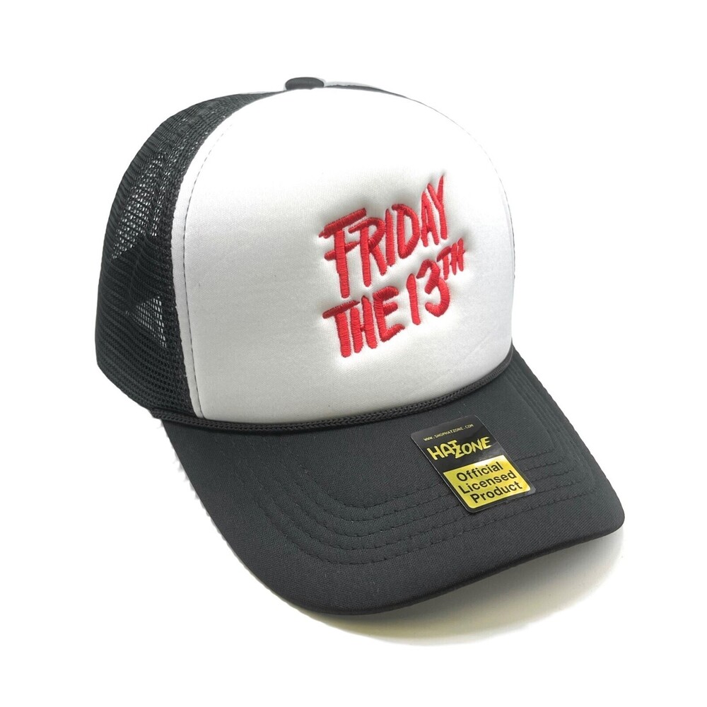 Fri the 13th Mesh Trucker Snapback (White/Black)